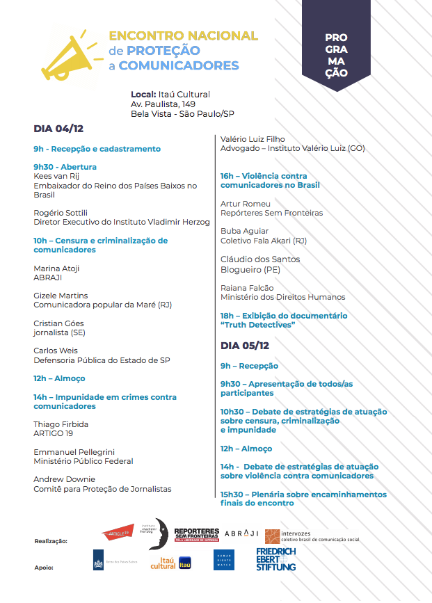 programação encontro de comunicadores